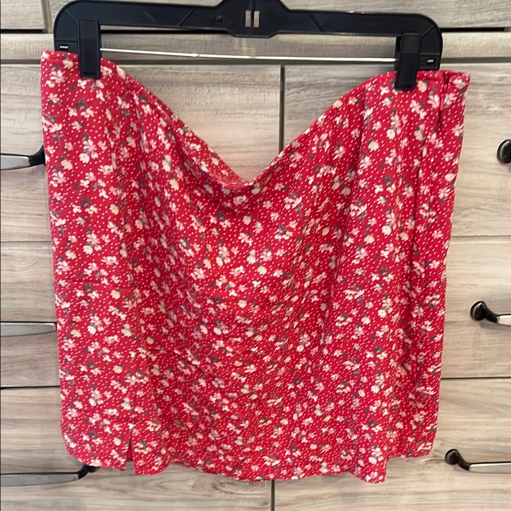 AE Red Floral Women's Skirt